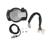 Motorcycle Speedometer Odometer with LCD Display, Universal Wireless Tachometer for 12V Motorbike Dashboard, 15000 R/min RPM Gauge with Turn Signal and Fuel Indicator for Cars RVs