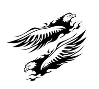Motorcycle Sticker Pack, Car Eagle Decals, 9.06x5.71in Vintage Reflective Patch, Waterproof Authentic Material, Self Adhesive Easy Application for Vehicles, Bike, Scooter, Dirt, Laptop, Truck