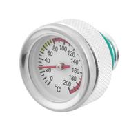 Motorcycle Tank Cover - Aluminum Lid with Built-In Temperature Gauge for Motorbike Riders, Mechanics, and Daily Commuters, Oil Cap for Repair Shops, Restorers, and Enthusiasts