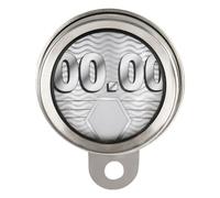 Motorcycle Tax Disc Holder, Round Stainless Steel Card Tube, Waterproof Reusable Tax Document Case, Sturdy Registration Display for Motorbike Scooter Cycling Mountain Outdoor Use, Silver