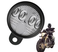 Motorcycle Tax Disc Holder | Stainless Steel, 8.7 cm Outer Diameter, 11.2x8.7cm | Universal Waterproof Round Tax & Insurance Label Tag For Motorcycles (Black/Silver)