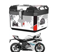 Motorcycle Top Case - para moto, Adventure Top Case 45 L, organizador de almacenamiento a prueba de polvo para remolque, resistente al agua, trunk tail box