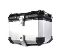 Motorcycle Top Case Tail Box Caja Superior Impermeable para Motocicleta para Almacenamiento De Equipaje Y Casco Liberación Rápida Thicken Top Case 36/45/55/65/80/100L(Plata,80L)