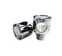 Motorcycle Universal Riser 1-1/4 1-1/2 pulgadas Montaje de montaje en manillar para recorrer modelos de gatía de Softail Bob Road King compatible con accesorio de manillar estándar(1.5 inch Chrome)