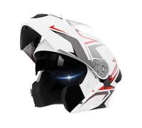 Motorcycle Up Helmet con Visera HD Doble-Apariencia llamativa | de Casco Moto Forro Desmontable Modular Voltea la Doble Helmett Equipo para Conducir, Carreras, Seguridad