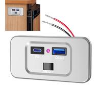 Motorcycle USB Charger, Quick Charge Port Adapter Socket, 12-24V Input 5V/9V/12V Waterproof USB Power Supply with Fast Charging, Vehicle Charging Port, Device Power Adapter for Motorcycle Car RV