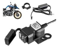 Motorcycle USB Port | Quick Waterproof Adapter Socket | Motorcycle Charging Port | for GPS Tablet Dashboard Camera Motorbike Scooter