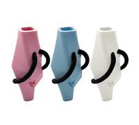 Motorcycle Vase Charm, Handlebar Flower Holder, Silicone Decorative Accessory, Removable Geometric Design, for Mini Motorcycles Scooter Bike Handlebar Decor Travel Riding Offer Ornament 7.8x2.5x2.5cm