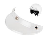 Motorcycle Visor Shield - 3 Clip Helmet Sun Visor | PP - Anti Glare Wind Protection Face Shield For 3 4 Retro Helmets Scratch Resistant Riding Comfort Outdoor Use