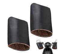 Motorcycle Warm Gloves - PU Leather, 25.5×17.5cm Strap Mitten Windproof Thermal Glove | Thick Insulated Non-Slip Winter Riding Gloves, Adjustable Outdoor Cycling Glove For Biking, Motorcycling