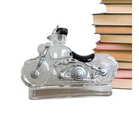 Motorcycle Whiskey Bottle | Reusable Glass Dispenser, Wine Carafe Decanter For Christmas Birthday Dad Man Men Women Adults Liquor Cocktail Use