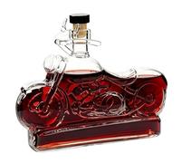 Motorcycle Whiskey Decanter With Stopper - Creative Glass Liquor Bottle 310ml 16x15x3.5cm Motorcycle Shaped Display For Home Bar Whiskey Lovers otorcycle Enthusiasts And Unique Gift Giving