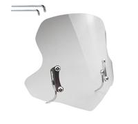 Motorcycle Windshield - Acrylic Touring Screen 49.5cm Gray Transparent Shell Build | Scooter Modification Accessory, Wind Protection Shield, Ride Comfort Safety Cover Outdoor Use Gear
