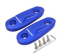Motorcycle Windshield Driven Mirror Hole Cover Compatible with Yamaha R3 YZF-R3 R25 2019-2023(R25 Logo Blue)