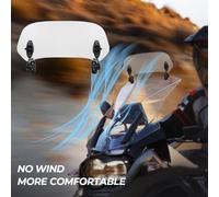 Motorcycle Windshield Extension - Adjustable Wind Deflector | Transparent Brown Colors, Large 365x150mm Small 295x120mm Sizes, Universal Dashboard Protector