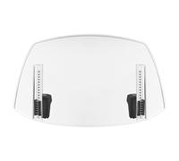 Motorcycle Windshield, Front Windscreen Spoiler Extension,11.81x7.48x1.97inches, Aerodynamic Wind Deflector, Weather-Resistant Shield, Ideal for Touring, Scooter, ATV, Street Bikes, Transparent/Gray