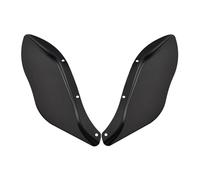Motorcycle Windshield Wind Deflector para Touring para FLHR para FLHT FLHX 96-13 Motos Carenado Transparente Negro para Motocicleta Deflector De Aire ala Lateral Parabrisas(Negro)