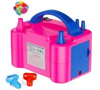 Motorenbau Bomba de Globo Eléctrica, 220V 600 W Bomba de Globo Inflable con 2+2 Boquillas, Bomba Portátil para Fiestas, Bodas, Decoraciones de Cumpleaños
