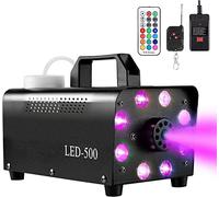 Motorenbau Fog Machine with 8 LED Lights, Smoke Machine with 13 colorful LED Lights Effect,500W and 2000CFM Fog with Remote Control,Indoor Perfect for Halloween, Party,Weddingand Stage Effect