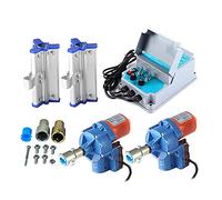 Motores enrollables para Invernadero de 130 W, Motor Enrollable para cobertizo de Marco de Invernadero eléctrico, Rollo de Motor de ventilación para Invernadero con Controlador (2 Motores + 2 escalad