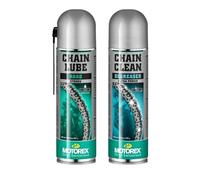 MOTOREX - Pack lubrifiant chaîne moto Road Strong 500ml + Nettoyant chaîne 500ml