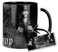 Motorhead Lemmy Kilmister Taza Interior y Asa Negra Ceramica Mug