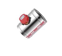 MotorizadVáLvula de Viento Conductor Compuerta de control de volumen de aire motorizada for conducto redondo de ventilación de aire de 63 mm, de acero inoxidable, con actuador eléctrico.(AC220V)