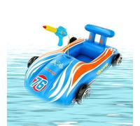 Motorized Car Pool Float with Safety Valves, Rapid Inflatable Swimming Pools Toy with Seat, 43.31x29.53x15.75 Inch Water Toys, Heavy Duty Vehicle, Yellow Aesthetic for Parks, Garden Plaything for Boys