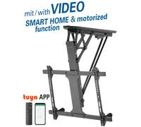 Motorized & folding suspension bracket for flat screens for screens 32
