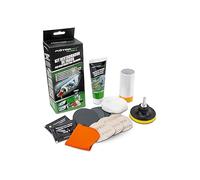 Motorkit Kit Restaurador de Faros con Adaptador para Taladro, Completo para 2 Faros, Elimina Oxidación, Amarilleamiento y Arañazos, Lija, Pule y Protege en 3 Pasos