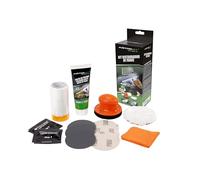 Motorkit Kit Restaurador de Faros Manual, Completo para 2 Faros, Elimina Amarilleamiento, Oxidación y Arañazos, Lija, Pule y Protege en 3 Pasos