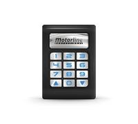 MOTORLINE Teclado inalámbrico TEC2 con aluminio retroiluminado para un control de acceso seguro y eficiente, instalación fácil y flexible, compatible solo con paneles de control o receptores MOTORLINE