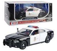 Motormax All Star Toys 2011 Dodge Charger Police Pursuit LAPD Departamento de Policía de Los Ángeles 1/24 Modelo Fundido a presión 76947