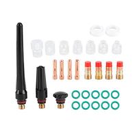 MotorMinds 30pcs/set de Copa de Vidrio Resistente Al Calor 4# 5# 6# 7# 8# 10# 12# Accesorios para la Antorcha de Soldadura TIG