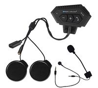 MotorMinds Auriculares para casco, Bluetooth, auriculares moto, auriculares Bluetooth con pilas, manos libres, control de llamadas y música