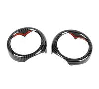 MotorMinds Car Air Vent Ring Cover Carbon Smooth Surface Scratch Resistant Replacement for R54 R55 R56 Crossover R60 2PCS ABS