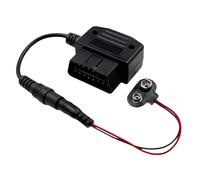 MotorMinds OBD II Conector Memory Saver, 9V Alimentado por Batería, Cambio de Batería de Coche, Desconexión Breve, Almacenamiento de Ajustes para todos los Vehículos con Adaptador OBD2 de 16 Pines
