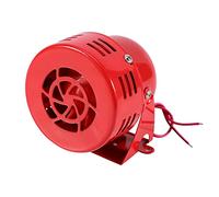 MotorMinds Red Air Siren Horn, 12v Electric Car Truck Motorcycle Air Raid Siren Alarma Fuerte 50s Rojo