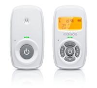 Motorola Nursery AM24 Vigilabebés con Audio, Comunicación Bidireccional, Micrófono de Alta Sensibilidad, Pantalla LCD, Tecnología DECT, Alcance hasta 300 Metros, Control de Volumen, Alarma de Batería