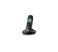 Motorola C1001, Teléfono Fijo, DC-in jack, Negro