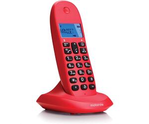 Motorola C1001L Teléfono Inalámbrico Rojo