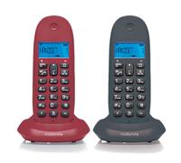 Motorola C1002LB+ Gris+Granate / Teléfonos inalámbricos