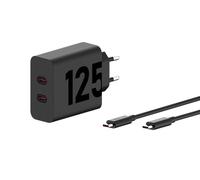Motorola Turbopower Cargador 125W Doble Puerto USB-C Carga Rápida Con Cable 1m