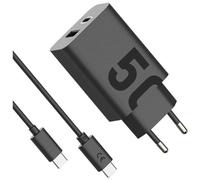 Motorola Charger turbopower 50w Duo USB-c + USB-a w/USB-c Cable, Black Marca Motorola