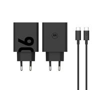 Motorola Chargers - Cargador de Pared TurboPower de 90 W (MC-902) y Cable USB-C a USB-C de 1 m (3,3 pies) y 6,5 amperios. (Tapa Blanda)