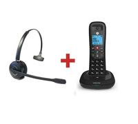 Motorola-Dect Motorola CD4001 + Cleyver HW10 Teléfono inalámbrico Dect y auricular inalámbrico con base de carga