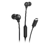 Motorola Sound Earbuds 3C-S Auriculares In-Ear con Micrófono, Ajuste Cómodo, Llamadas Manos Libres, Sonido de Alta Definición, Diseño de Ajuste Seguro, Conector USB-C, Color Negro