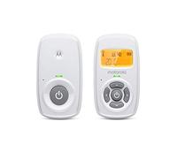 Motorola MBP24 - Monitor de Audio para bebé con Pantalla de Temperatura Ambiente, micrófono de Alta sensibilidad y conversación bidireccional, Color Blanco