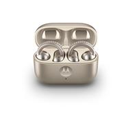 Motorola Moto Buds Loop Auriculares Inalámbricos Clip Oreja Open-Ear Bluetooth 5.0 - Sound by Bose, Reducción Activa de Ruido, 8h Batería, Resistente al Agua, Color Beige French Oak
