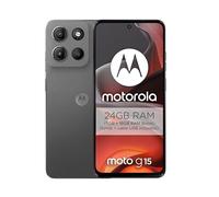 Motorola Moto g15 24GB (8G+16GB RAM Boost)/256GB Gris, España, Pantalla de 6.72'' FHD+, Sistema de cámaras de 50 MP y Objetivo Ultra Gran Angular, Batería 5200 mAh, Carga TurboPower, Soft Luxe